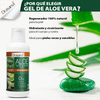DRASANVI - Gel Aloe Vera puro con Vitamina E - Regenerador para la piel 100% natural - Hidratante y cicatrizante - 400ml - details 0