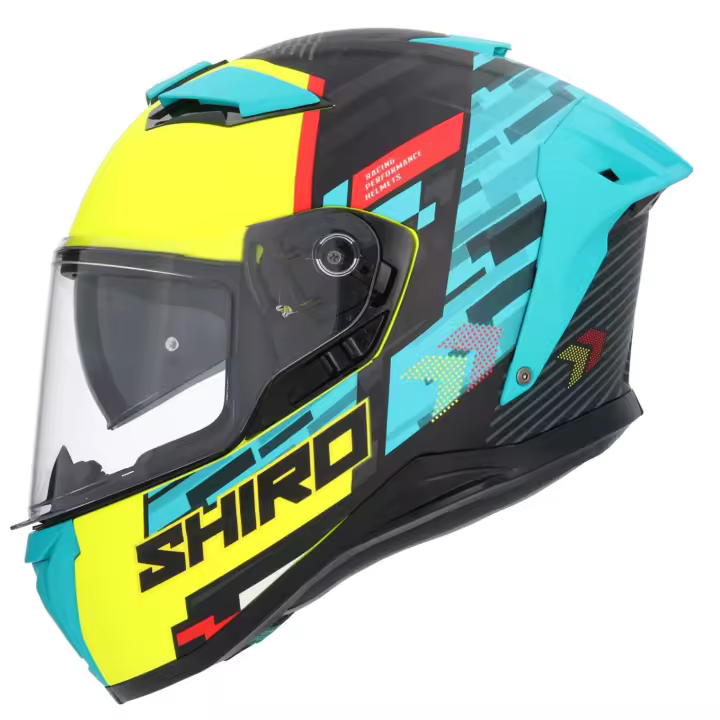 CASCO SHIRO ALPHA RACER ONE AZUL MATE - 1