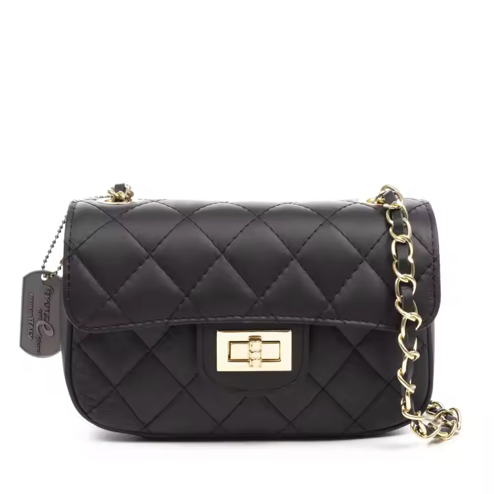FIRENZE ARTEGIANI Arcola bolso bandolera mujer. Piel auténtica acabado Sauvage acolchado. Fabricado en Italia 20x7x13 Cm. - 1
