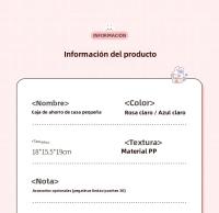 Caja De Ahorro Para Niños En Forma De Casa Capacidad Grande Plástico Creativo Dibujos Animados Caja De Dinero Pequeña Para Niños - details 17