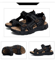 Sandalias De Cuero Genuino Para Hombre Verano Zapatillas De Playa Y Senderismo Antideslizantes Y Resistentes Al Desgaste Suaves De Goma Para Exterior - details 22