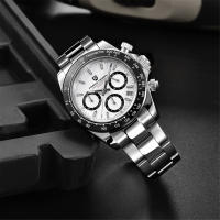 Reloj Deportivo De Cuarzo Para Hombre PAGANI DESIGN 2022 40mm Acero Inoxidable Impermeable Con Cristal De Zafiro Cronógrafo Manos Luminosas Fecha Completa Estilo Casual - details 5