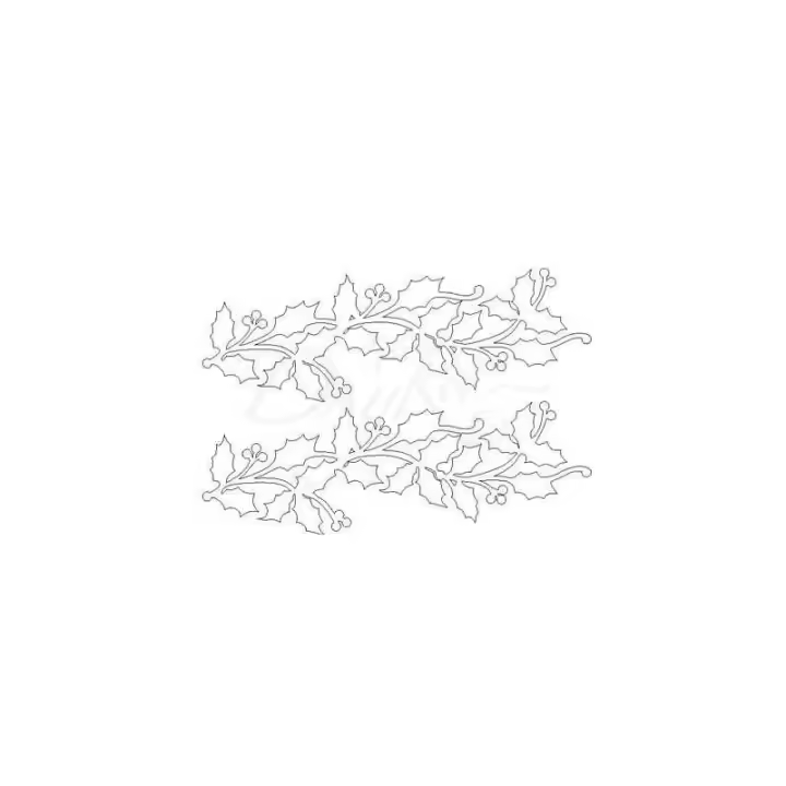DAYKA TRADE                         SILUETA CARTÓN FLEXIBLE RAMAS ACEBO 13x4 CM 2 UD - 1