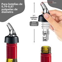 Triturador Automático De Botella De 1 Oz (30 mL) Pack De 3 Dispensador De Cócteles Y Vino Medidor Rápido Para Bebidas - details 4