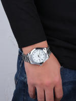 Reloj De Cuarzo Para Hombre Reloj De Pulsera De Moda Sencilla Y Lujo Para Uso Diario Y Negocios Con Calendario Pantalla Con Marcas Numéricas De Arábigas Material De Acero Inoxidable Resistente Al Agua - details 28