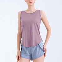 Camiseta Deportiva De Verano Para Mujer Secado Rápido Malla Sin Espalda Casual Versátil Para Yoga Fitness Running - details 3