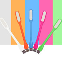 Lámpara LED De Lectura USB Mini Luz Nocturna Portátil Para Camping Y Computadora Pack De 10 Lámparas Para Tableta Y Power Bank - details 1