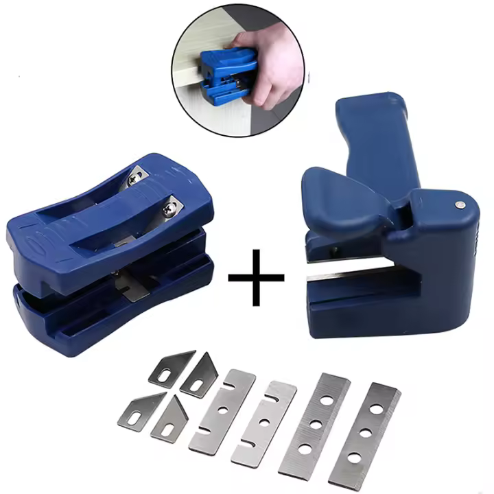 Máquina De Enbande Lateral De Madera Doble Herramienta De Carpintería Manual Para Madera PVC Madera De Plywood Muebles Trimmer De Cabeza Y Cola - 1