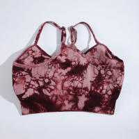 CHRLEISURE Sujetador Deportivo Para Mujer Con Almohadillas De Pecho Estilo Atacado Tejido Elástico Vestido De Gimnasio Transpirable Top De Entrenamiento - details 8
