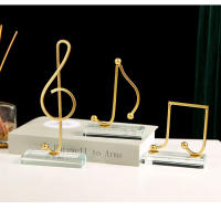 Decoración Creativa De Notas Musicales De Lujo Para Entrada Sala De Estar TV Armario De Vino Oficina Figura Metálica De 15cm - details 0