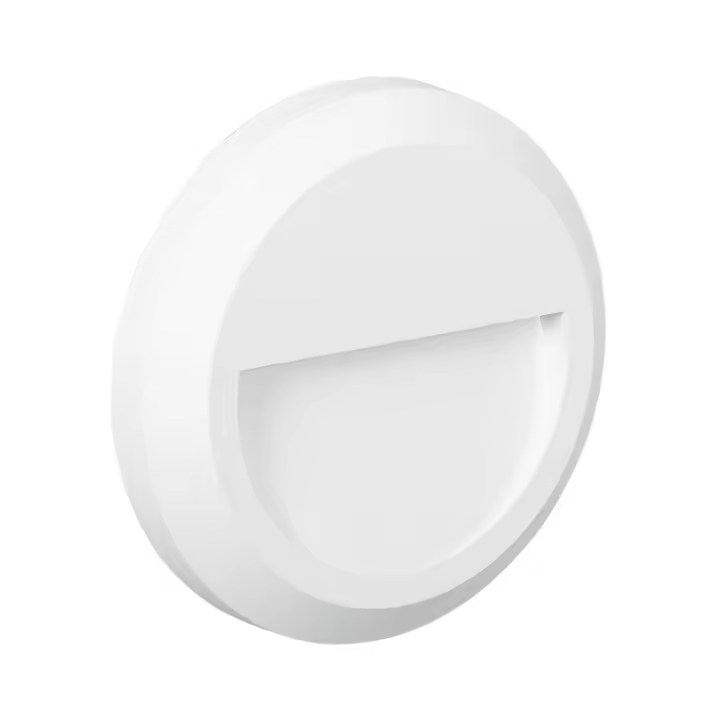 Ledkia Baliza Exterior LED Superficie Pared Circular Blanco Edulis 2700K Blanco Cálido - 1