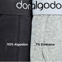 Don Algodon - Pack de 6 Boxers Lisos  Boxers para Hombre  93% Algodón  Suaves, Transpirables  6 Colores Diferentes: Negro, Gris, Antracita, Azul Marino, Gris Oscuro, Azul Verdoso - details 1