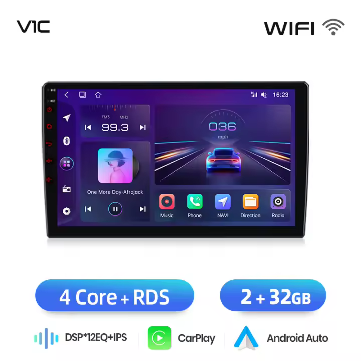 Junsun AI Voice Car Radio Stereo For Seat Altea 2004 2005 2006 2007 2008 2009 2010 2011 2012-2015  Car Auto Radio Built-In Wireless Carplay For Apple & Android Auto Automotive Multimedia Touch Screen 360 camera Car Intelligent Systems With GPS Navigation - 1
