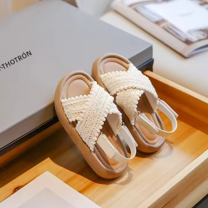 Sandalias De Moda Para Niñas 2024 Suaves Y Éticas Con Plataforma Versátil Zapatos De Princesa Transpirables Y Antideslizantes Para Verano Tallas Para Niñas De 1-12 Años - 1