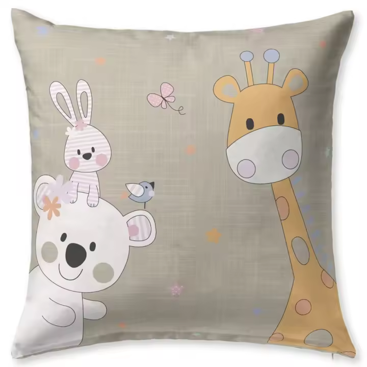 JVR - COJIN ALGODON modelo BUNNY COJIN 2 - Tejido 100% Algodón Percal - Fabricado en España - Medidas 60x60 - 1