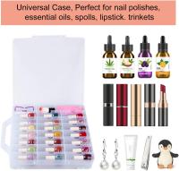 Organizador Portátil De Esmaltes De Uñas Con Doble Lado Y 6 Divisores Ajustables Almacenamiento Para 48 Botellas Transparente - details 5