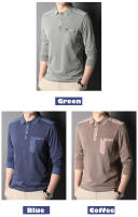 Camisa Polo Para Hombre MLSHP Primavera Otoño Algodón Sólido Bordado Casual Negocios Moda Tops Simples 3XL - details 0