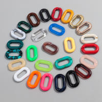 10pcs Grandes Bolas De Acrílico Ovaladas Colores Mixtos Para Hacer Pulseras Collares Joyería DIY Cadenas Para Gafas Accesorios - details 4