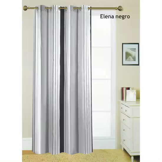 TEJIDOS REINA  Cortina ollados Modelo: elena  - Medida Cortina Ollados 140x260 Cm - 1