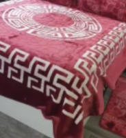 Manta Terciopelo Estampada de Rojo versac 4kg, 200x240cm 100% poliéster para cama 135/150cm - details 0