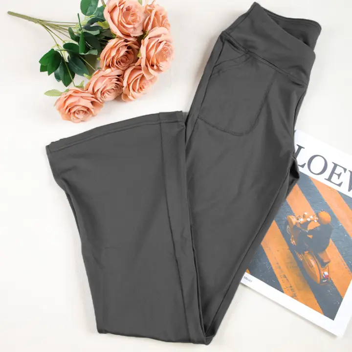 CHRLEISURE Leggings De Piso Completo Con Bolsillos Y Punta Abierta Para Mujer Pantalones De Yoga Elásticos Con Efecto Levantador De Glúteos - 1