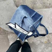 Bolso De Hombro Para Mujer Gran Capacidad De Capacidad Estilo Casual De Denim Bolsa De Compras De Viaje Y Comercio - details 3