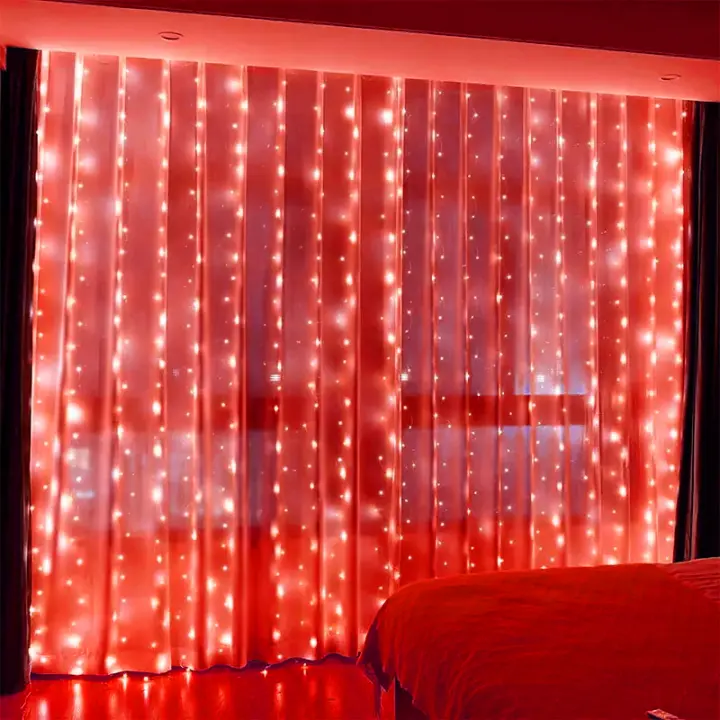 Luces De Cortina LED Con Control Remoto Y USB Para Decoración De Hogar Fiesta Boda Halloween Navidad Instalación Sencilla - 1
