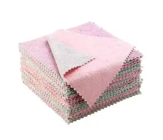 Toalla De Microfibra Absorbente Para Cocina 10PCS No Adhiere Grasa Y Aceite Toalla De Limpieza Doméstica Para Platos Y Mesas - 1