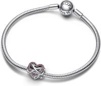 Pandora Family Infinity Charm Corazón Rojo-Pulseras Momentos Compatibles-Joyas para Mujeres-Gift para Mujeres en Su Vida-Hecho with Plata de Ley y Zirconia Cúbica, Viene con el embalaje de Caja de regalo original. - details 1