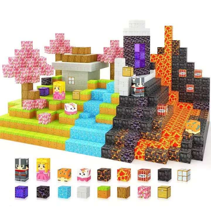 Bloques De Construcción Magnéticos Creativos Set De Mi Mundo Escena Famosa Arquitectónica Juguete DIY Para Niños Y Niñas Regalo De Navidad - 1