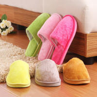 Chinelos De Invierno Para Hombres Y Mujeres Pantuflas De Viaje No Específicas De Color Felpa Coral Antideslizantes Suaves Y Cálidas Chinelos De Casa - details 3