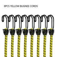 8Pcs Cordones Elásticos De Bungee De 60cm Para Camping Con Anillas Doble-J Cuerda Elástica De Latex Para Bicicleta Y Equipaje - details 6