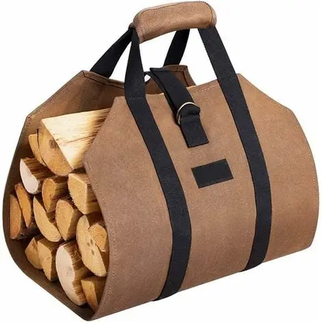 Bolsa de Leña Extra Grande, cesta de Leña interior para acampar - 1