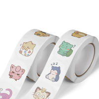 500pcs/Roll Pegatinas De Anime Pokemon Pikachu Cartoon Decoración Para Portátil PVC Impermeable Regalo De Juguetes Para Niños - details 1