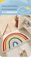 Carpetas De Baño Y Puerta Antideslizantes VIKAMA INS Coloridas Y Arco Iris Absorbentes Y Resistentes Al Polvo Fácil De Cuidar Para El Hogar Y Decoración Del Hogar - details 1