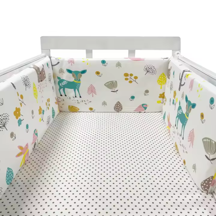 Protector de cuna Chichonera Para Bebe, Barrera de Cama de Algodón Para recien nacidos, cojeo de trenza, CUNA Para El Bebe - 1