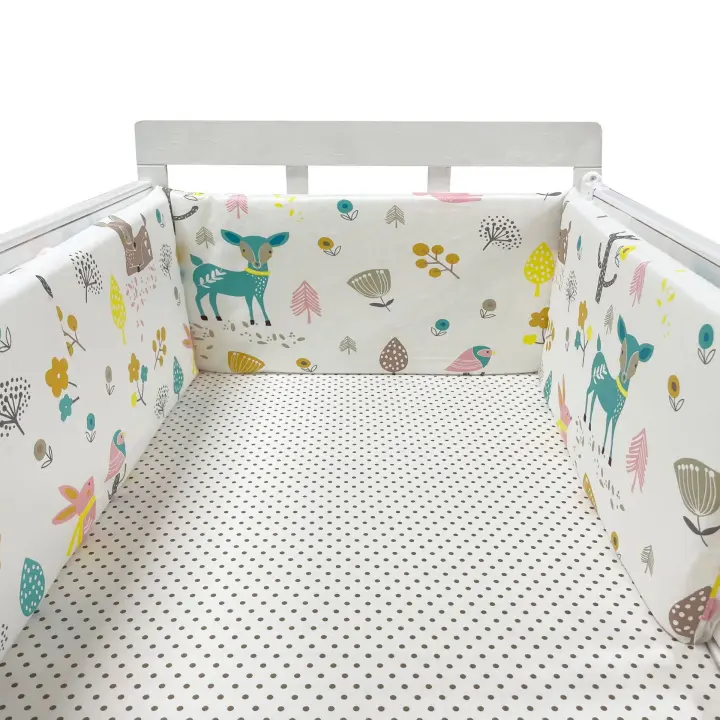 Protector de cuna Chichonera Para Bebe, Barrera de Cama de Algodón Para recien nacidos, cojeo de trenza, CUNA Para El Bebe - 1
