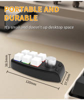 Teclado Mecánico Mini Con Bluetooth RGB 6 Teclas Botón De Copia Y Pegado Teclado Gaming Con 1 Engranaje Personalizable Hotswap Para Mac Y PC - details 5