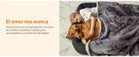 Feandrea Cama para Perros, Sofá de Lino para Mascotas, Bordes Elevados, Fondo Antideslizante, Funda Extraíble para Lavado, 110 x 75 x 27 cm/120 x 90 x 30 cm, Gris Oscuro - details 1