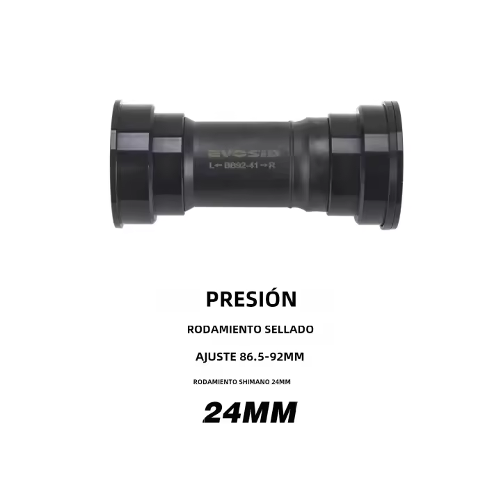 Evosid BB86 92 Juego De Eje De Bicicleta Pressfit Thread 24mm Cerámica Sellada Para Mountain Bike Y Carretera Material Aluminio - 1