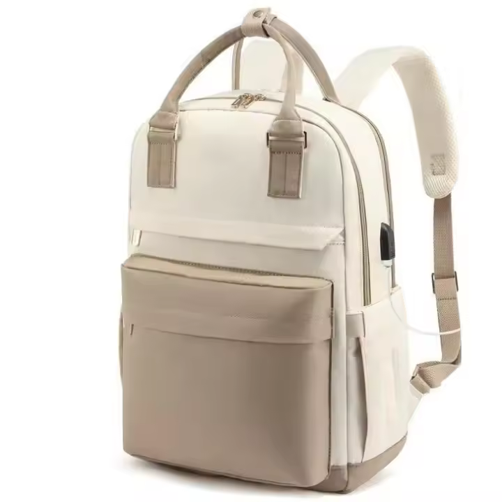 Mochila para computadora portátil para Mujer, Mochila Grande Impermeable para Viajes, Trabajo Escolar, 15,6 Pulgadas, Mochila para computadora, Instituto, Universidad, jóvenes, antirobo, Mochila para computadora portátil, Oficina, Caqui - 1