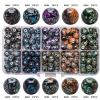 Kit De Bricolaje Para Ropa 200Pcs/Box 8MM Con Cuentas De Vidrio Y Piedras Naturales Para Fabricación De Joyería Collares Y Aretes - details 0