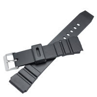 Correa De Reloj Deportivo Para Hombres PU Negra 18mm 20mm 22mm Con Hebilla De Acero Inoxidable Silver Compatible Con Relojes Tradicionales - details 7