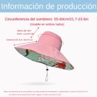 Sombrero De Pescador Doble Cara Para Mujer Xinbaoguan 100% Algodón Protección Solar Amplio Para El Verano Estilo Casual - details 6