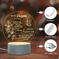 Luz De Noche Personalizada Para Hija Regalo De San Valentín Cumpleaños Graduación Bodas Forma De Corazón Único Regalo Para Mujeres Niñas - details 1