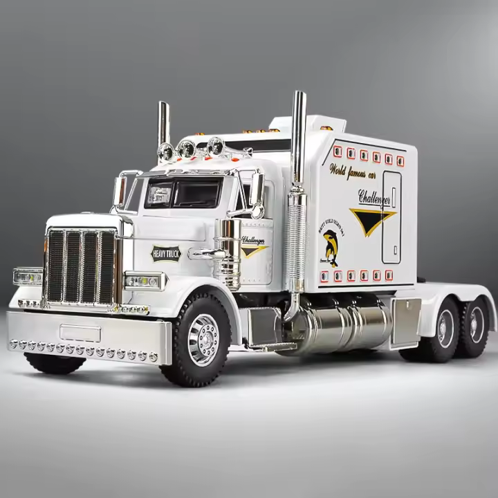 Peterbilt 389 Camión De Juguetes De Aleación 1:24 Con Sonido Y Luz Control De Ruedas Para Niños Regalo De Cumpleaños Coleccionable De Vehículos Metal - 1