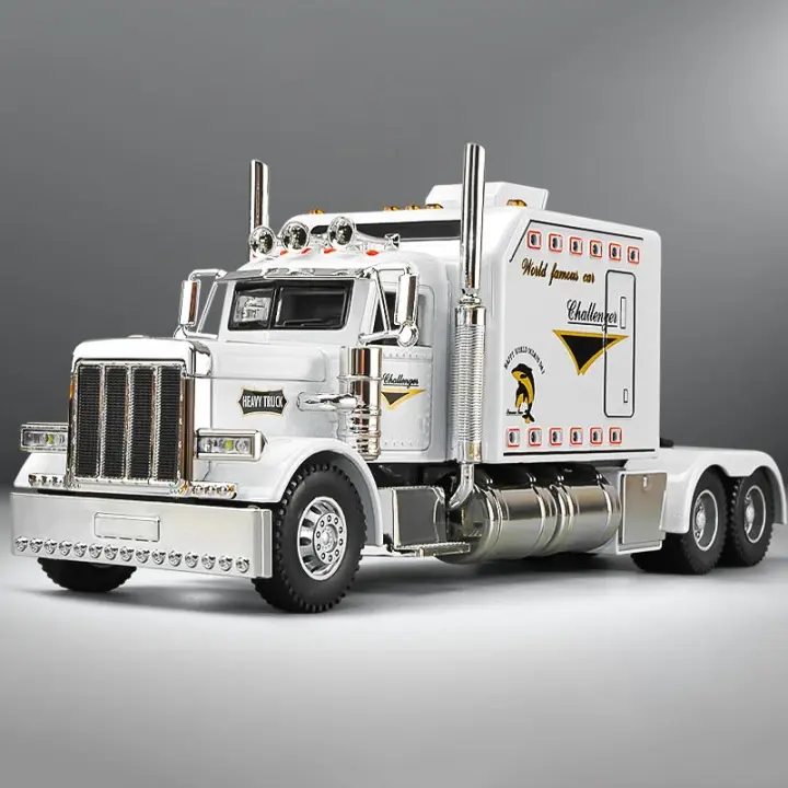Peterbilt 389 Camión De Juguetes De Aleación 1:24 Con Sonido Y Luz Control De Ruedas Para Niños Regalo De Cumpleaños Coleccionable De Vehículos Metal - 1
