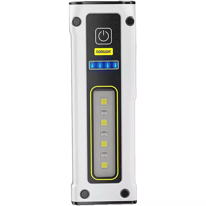 Luz DE TRABAJO LED recargable portátil con base magnética, mini linternas magnéticas para mecánica con Luz lateral COB (Blanco) - 1