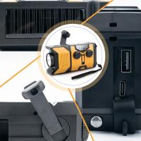 Radiófono Portátil Con Crank De Mano Y Solar Con Linterna LED AM/FM/NOAA Y Cargador De Móvil 2000mAhstonego - details 4