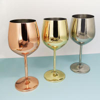 Vaso De Vino De Acero Inoxidable 500ml Creativo Goblet De Coctel Vaso De Champán Para Casa Bar Restaurante - details 1